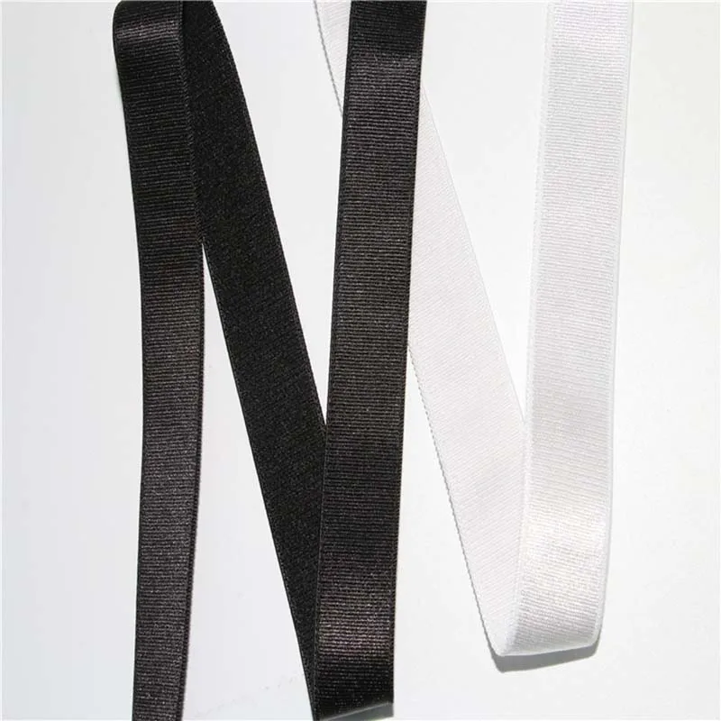 100Meters Elastic Band 10mm Wide Elastic Cord Ribbon Lace Trim White Black for Masks Clothing SewingY Bra Lingerie Decor