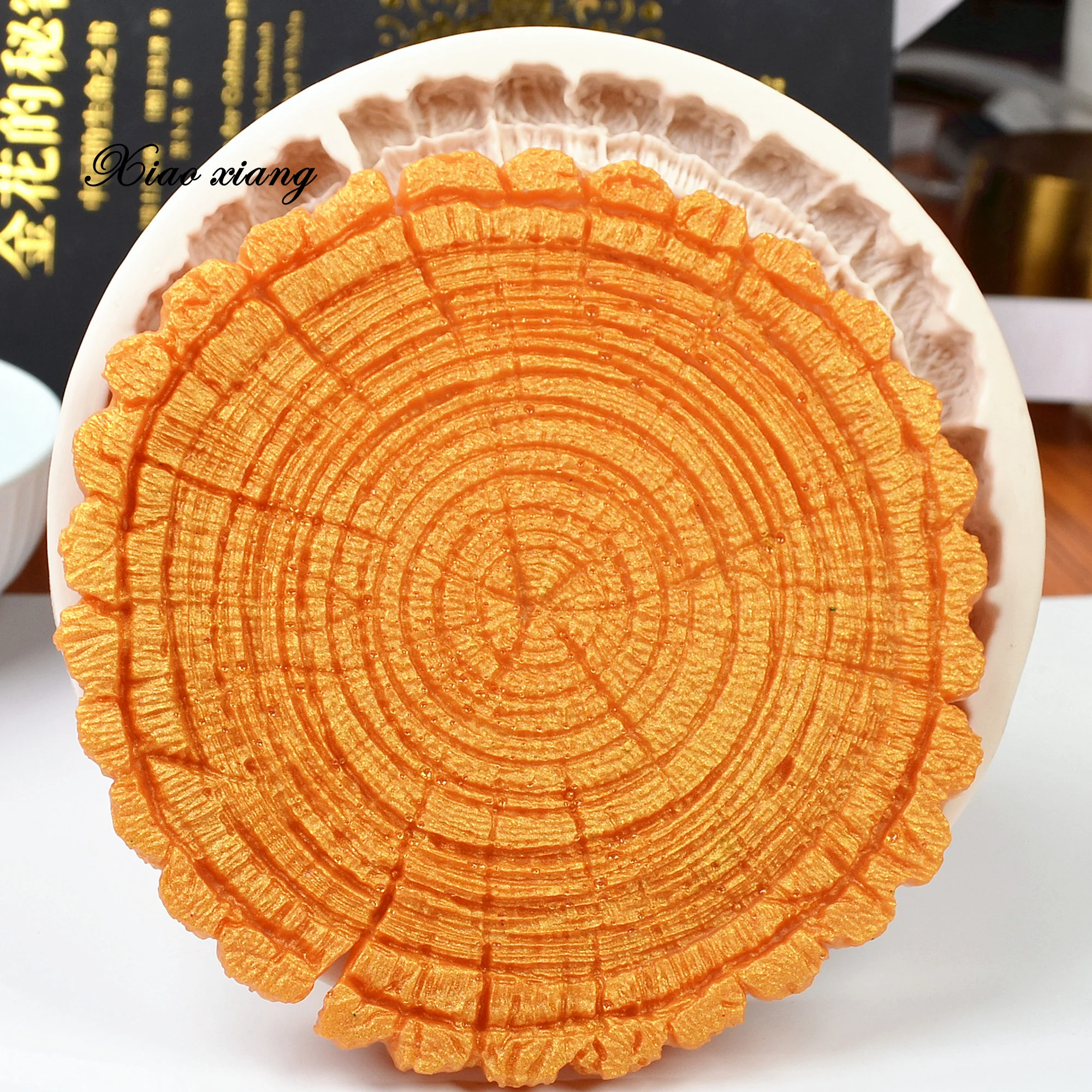 3D Tree Rings Silicone Cake Molds Kitchen Resin Baking Tools DIY Cake Pastry Fondant Moulds Chocolate Dessert Lace Decoration