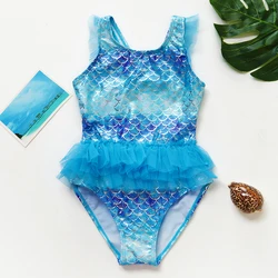 1~8Y Toddler Baby Girls Swimwear High quality Girls Swimsuit Lace Style Children Swimming Dress Kids Swimwear Beachwear