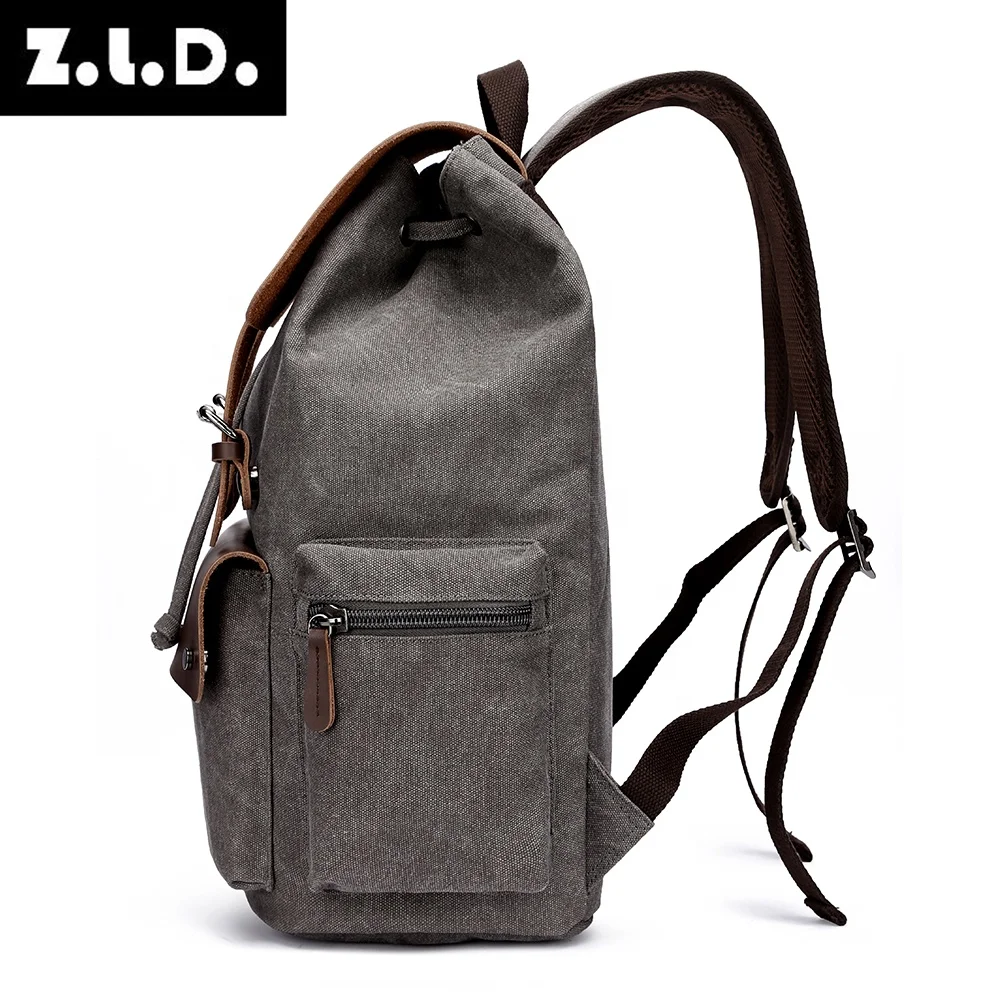 vintage Canvas Retro Men\'s Backpack Large Capacity 20-35L Anti-Theft Bag Wear-Resistant Back for School Teenagers Dropshipping