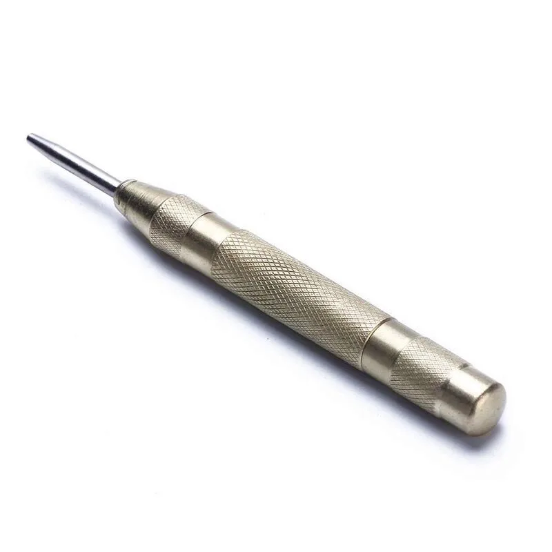 Citop 1pcs 5 Inch Automatic Center Pin Punch Spring Loaded Marking Starting Holes Tool  Punch Dot Locator Semi-Automatic Center