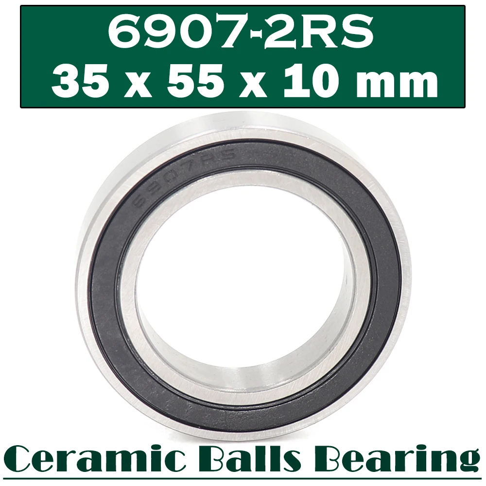 6907 Hybrid Ceramic Bearing 35*55*10 mm ( 1 PC ) Bicycle Bottom Brackets Spares 6907RS Si3N4 Ball Bearings