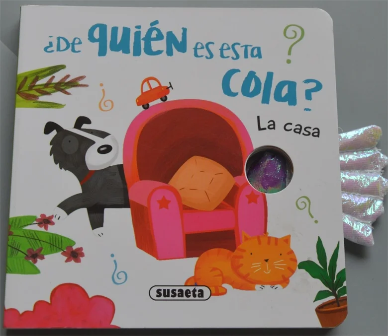 

Parent Child Kids Baby Spanish Book Early Education Enlightenment Cute 3D Picture Learning Reading Cardboard Book Age 1 -3