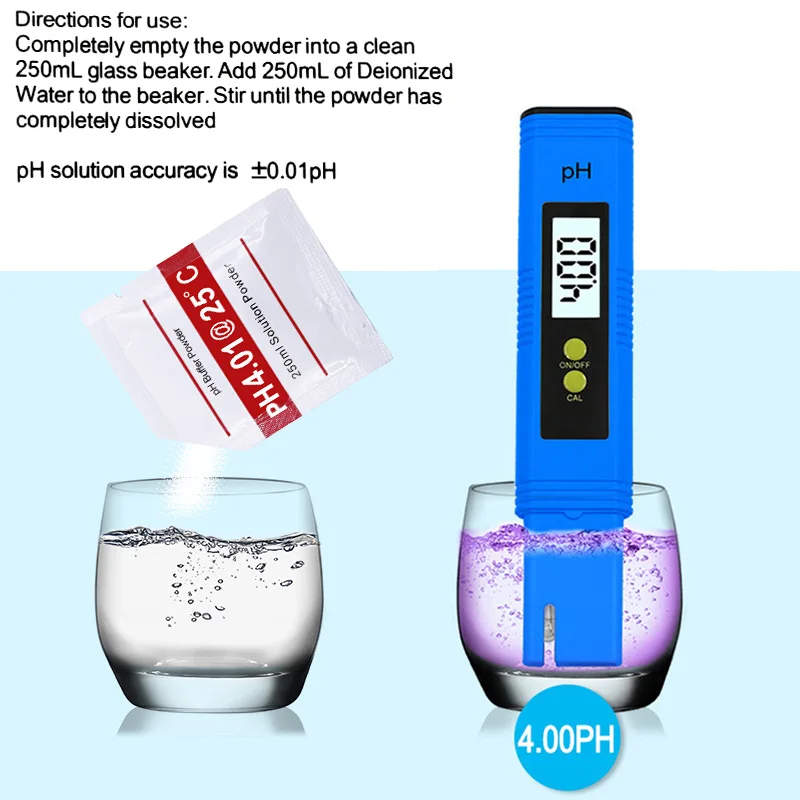 3pcs/set PH standard solution PH meter calibration powder PH standard powder PH4.01 PH6.86 PH9.18