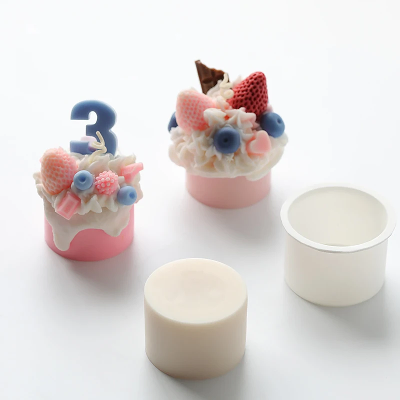 Small Cake Mold for Candle Making, Handcraft Soap Making Tool, DIY Scented Candles Silicone Mould, Crystal Epoxy Decor Mold