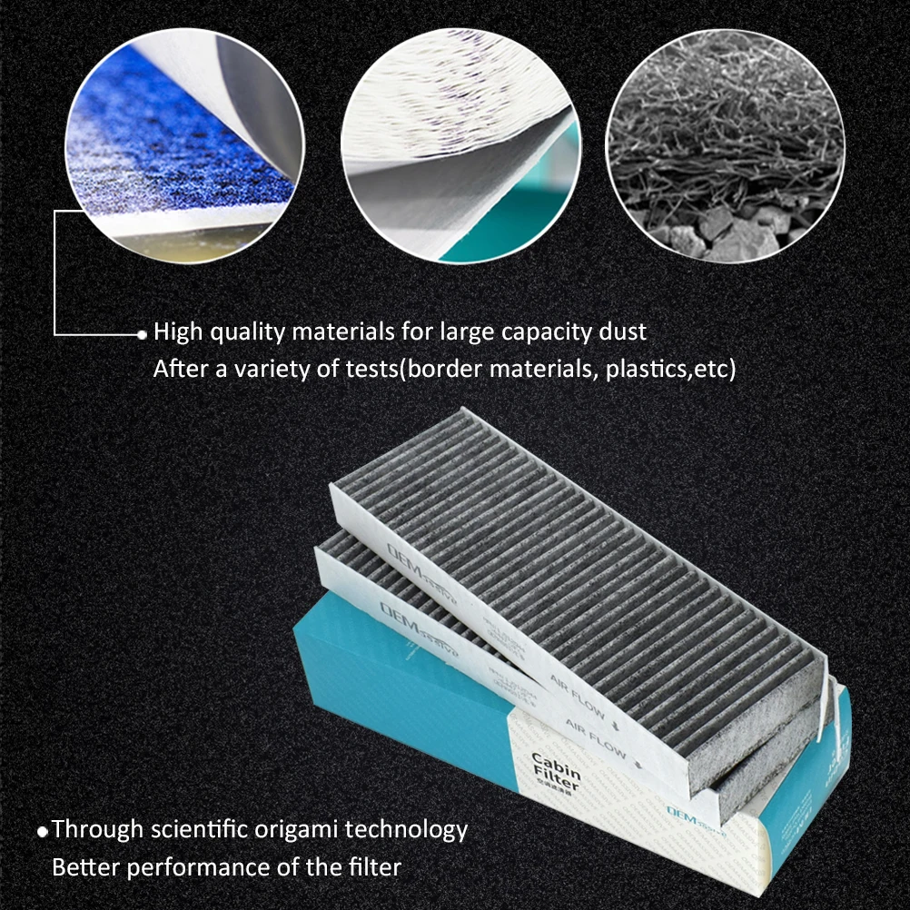 Car Activated Carbon Pollen Cabin Air Conditioning Filter For Citroen C4 Grand Picasso Berlingo DS5 Peugeot 3008 5008 Partner X2