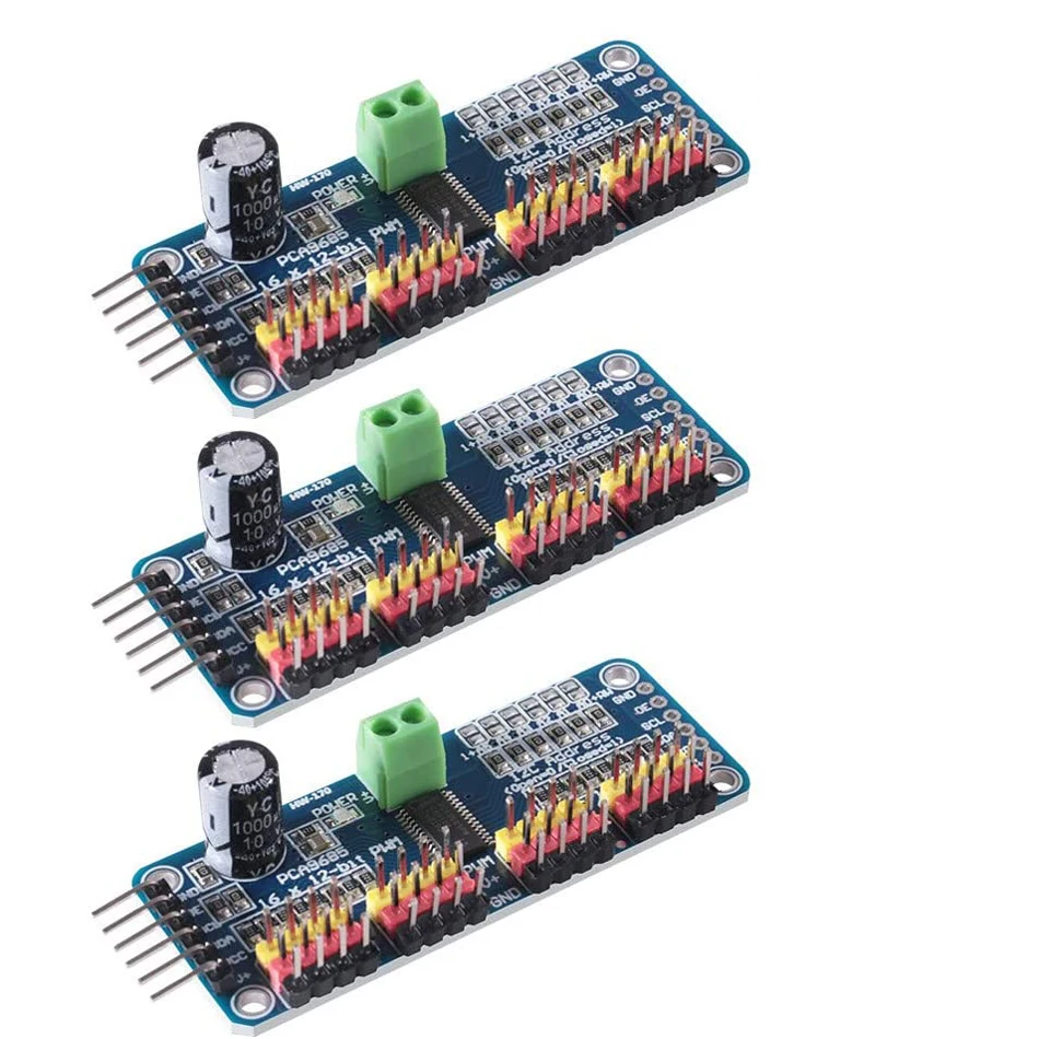 I2C IIC 3PCS PCA9685 16 Channel 12-Bit PWM Servo Motor Driver I2C Module Robot