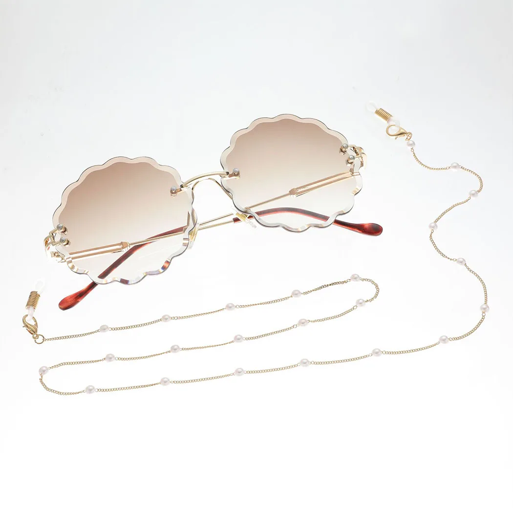 Estate Chic Donne di Occhiali Da Sole In Oro Catene di Lettura In Rilievo Catena di Occhiali Eyewear Cord Cordicella Della Cinghia Della Collana Della Stringa Della Catena