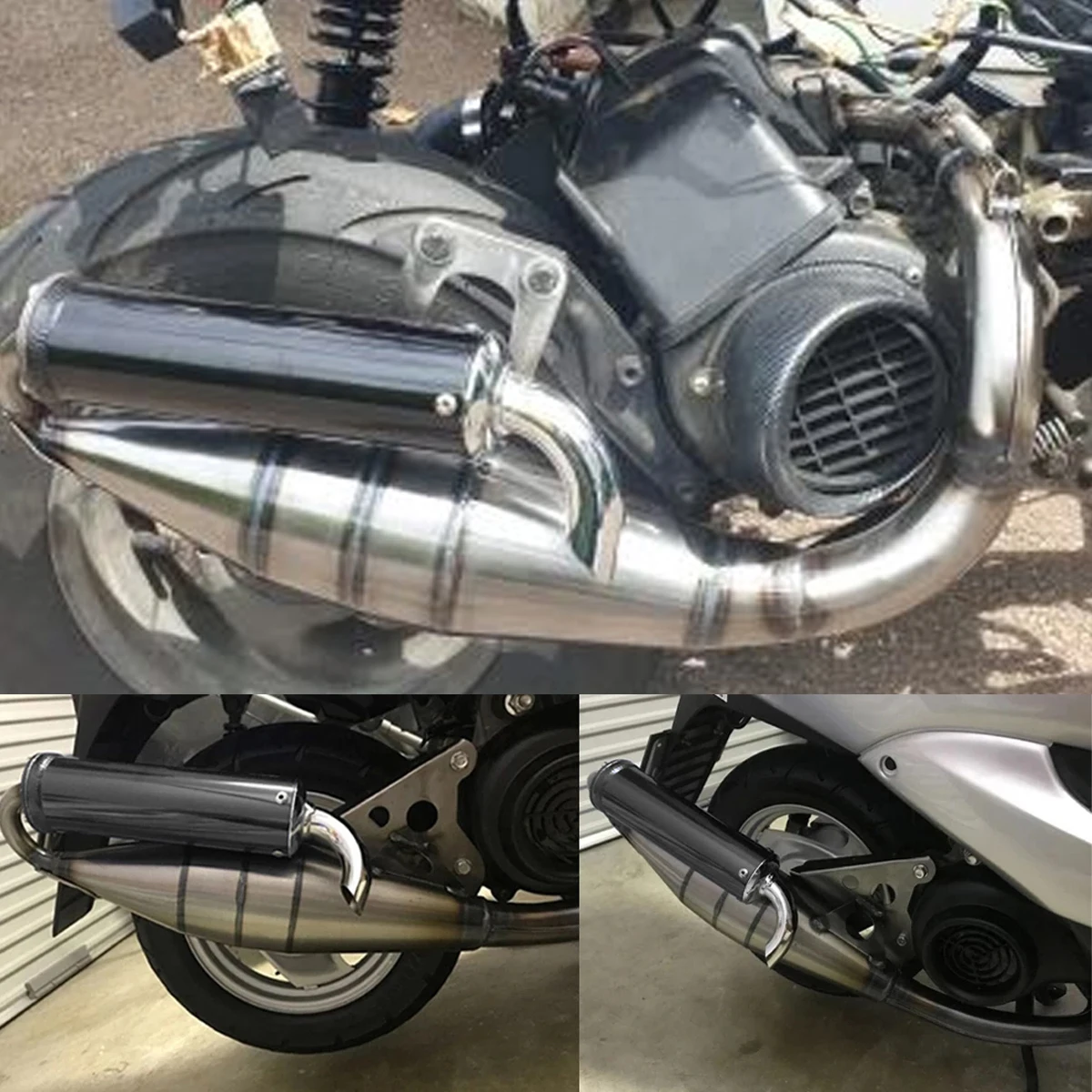 Slip On For Yamaha E40QMB JOG50 JOG Motorcycle Stainless Steel Exhaust System Escape Moto Scooter Front Link Pipe Muffler