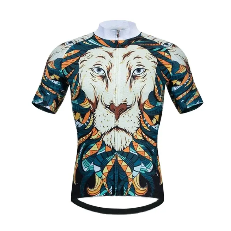 summer zipper short-sleeved mountain bike sports quick-drying cycling jersey tops men\'s tops