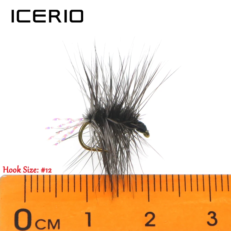 ICERIO Griffith's Gnat – Mosca Seca Cuerpo Plumado Trucha - imagen 3