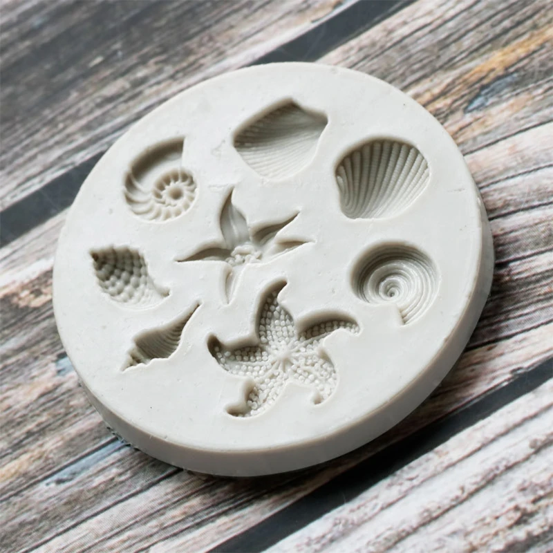 Ocean theme modeling DIY silicone material mold chocolate biscuit fudge cake decoration baking supplies