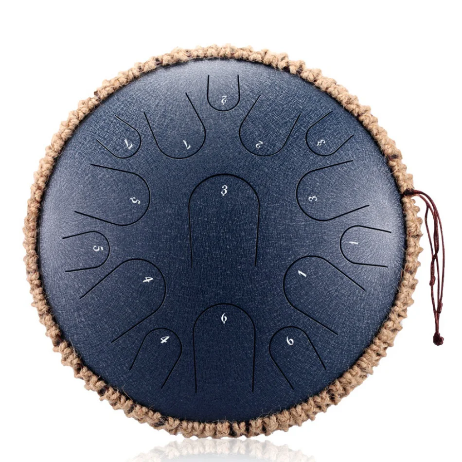 NEW Steel Tongue Drum 13 inch 15 tone Drum Handheld Tank Drum Percussion Instrument Yoga Meditation Beginner Music Lovers Gift