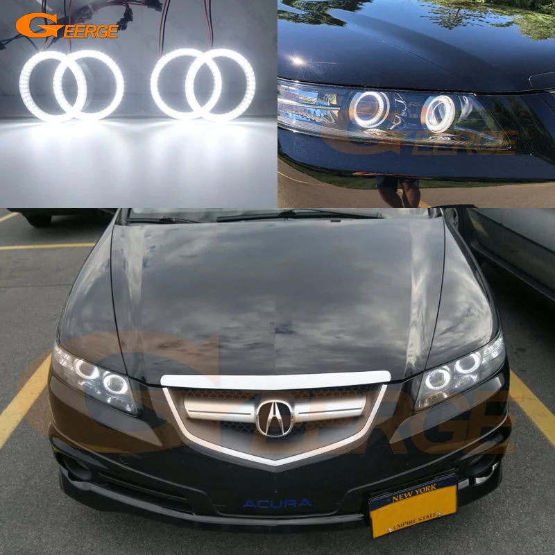 For Acura TL 2007 2008 Excellent Ultra Bright SMD LED Angel Eyes Halo Rings Kit Day Light