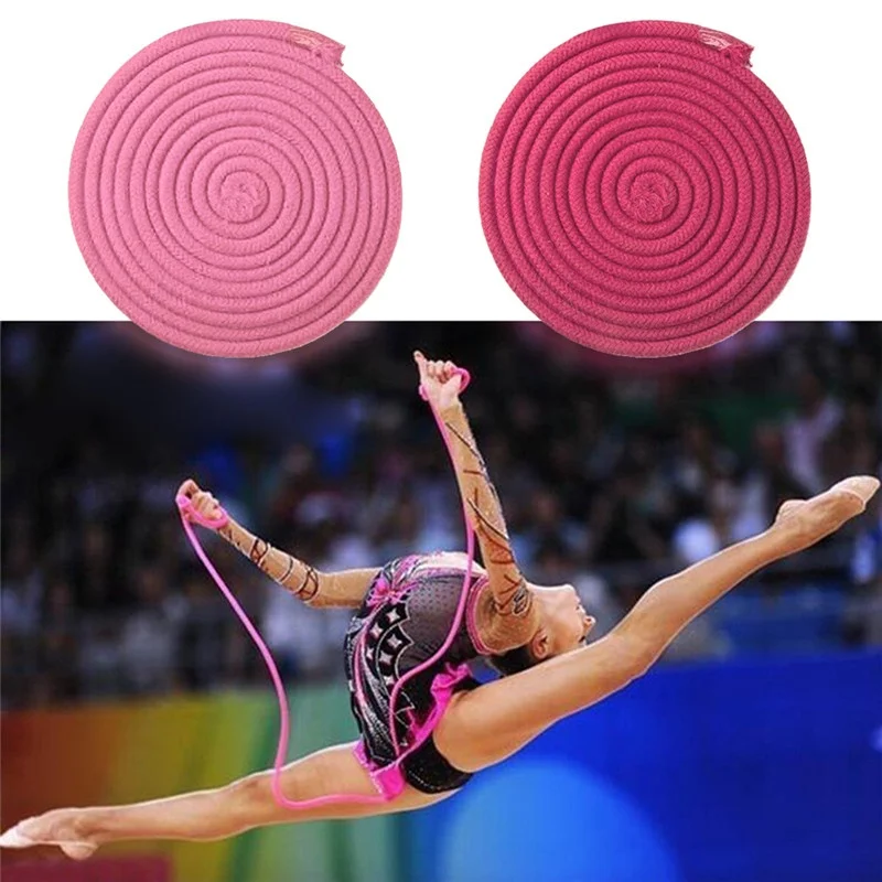 Gym Rainbow Color Rhythmic Gymnastics Rope Solid Competition Arts Training Rope Gymnastics Rope Professional