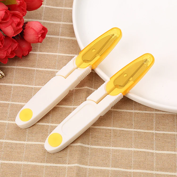 Child Safety Scissors U Type Plastic Spring Scissors DIY Stationery Home Tool Cross Stitch Tiny Scissors Yarn