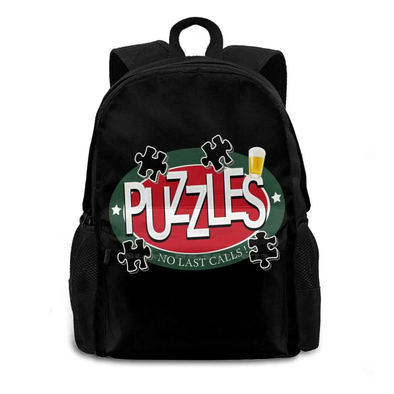 Puzzles Bar-No Last Calls! Backpack For Student School Laptop Travel Bag How I Met Your Mother Himym Barney Stinson Stinson