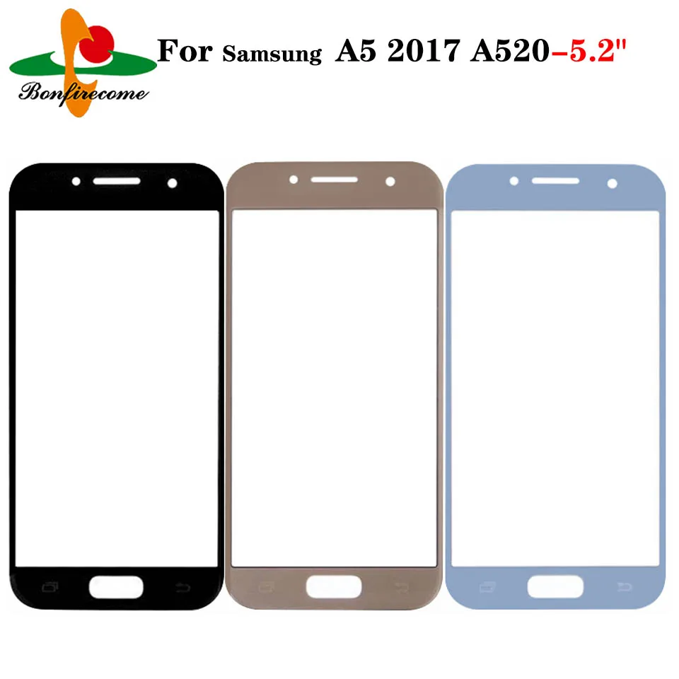 For Samsung Galaxy A5 2017 A520 A520M A520F Touch Screen Sensor LCD Front Glass Outer Lens Replacement