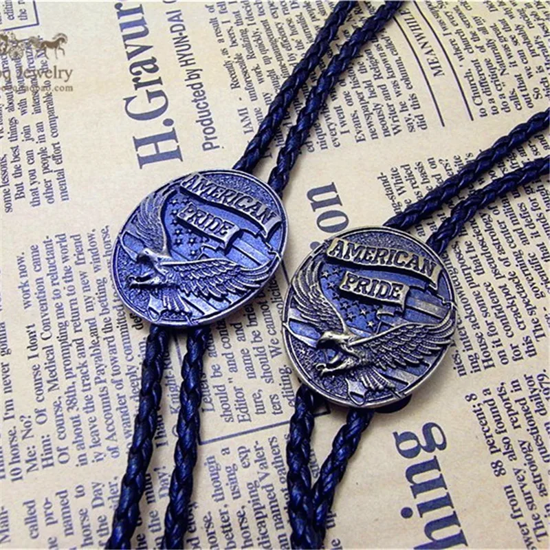 Men's Eagle Flag Western Cowboy Bolo Tie - Fashionable Necktie for Shirts And Suits