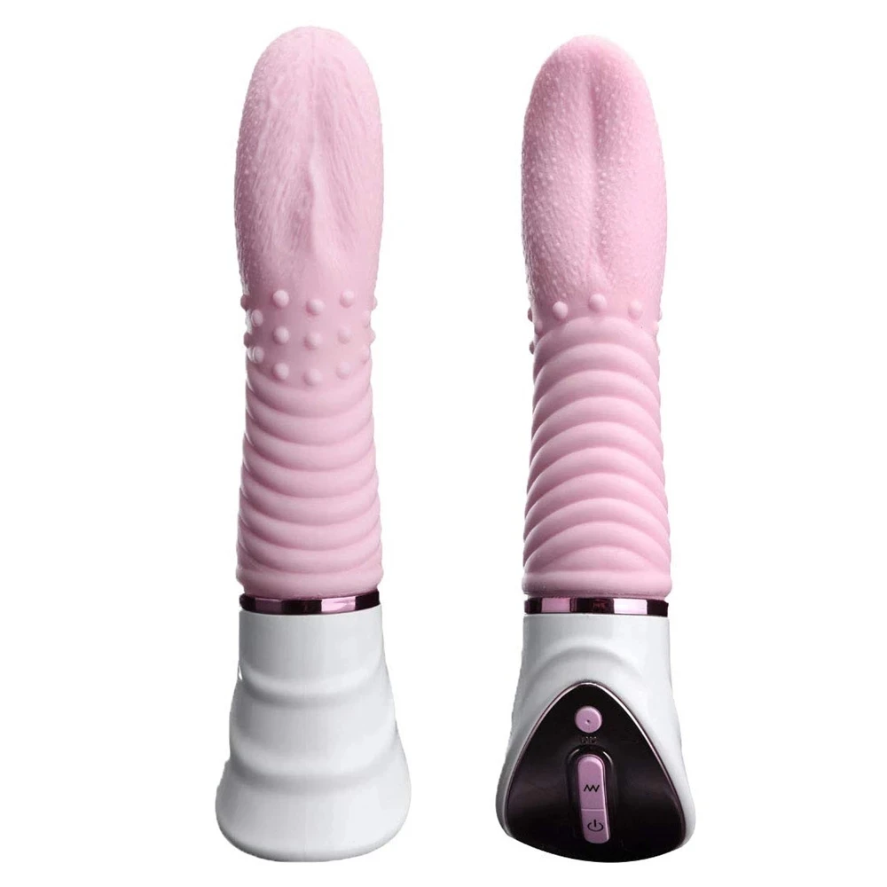 10 Speed Dildo Tongue Vibrator Female Masturbation Clitiris Stimulator Oral  Sex G-Spot Vibrating Massager Female Flirting Toys