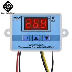 W3002 110V 220V LED Digital Temperature Controller Thermos Thermoregulator Sensor Meter Heating Cooling+1m 10k 3950 Wire