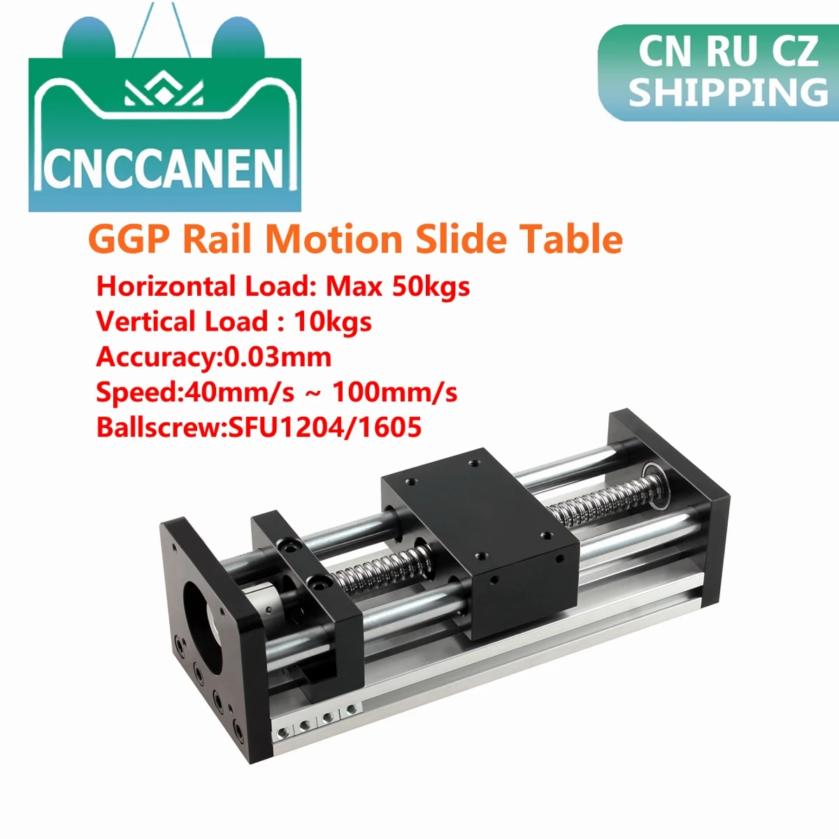 

100mm 150mm 200 300 mm Effective Stroke CNC Linear Guide Stage Rail Motion GGP SFU1204 1605 Ballscrew Slide Table 3D Printer XYZ