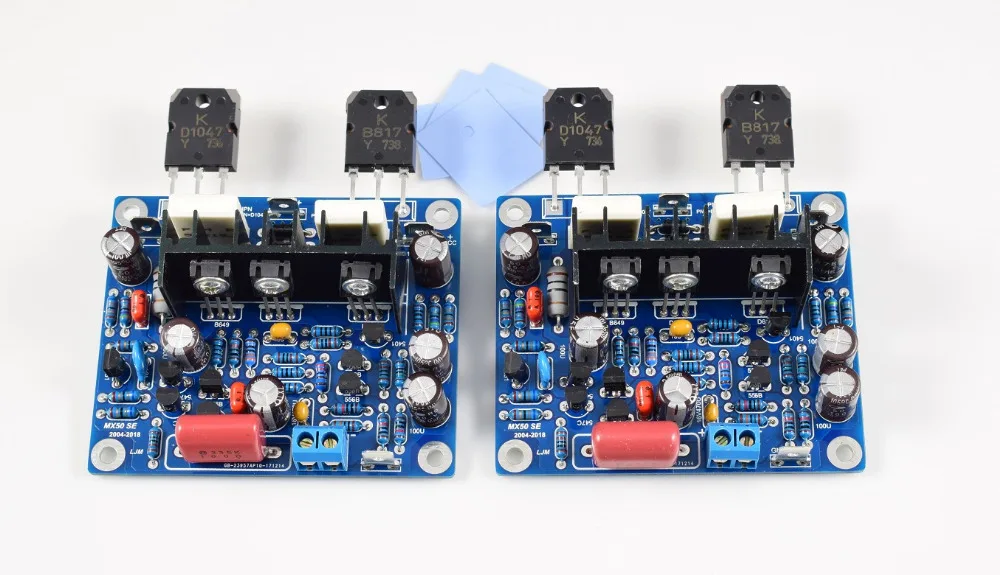 New DIY KITS 2PCS MX50 SE 100WX2 Dual Channels Stereo Audio Power amplifiers Board