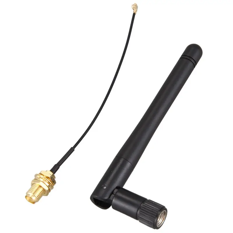 43hz Antenna 3Dbi GSM RP-SMA Plug Rubber Waterproof Lorawan Antenna + IPX to SMA Small Cable Extension