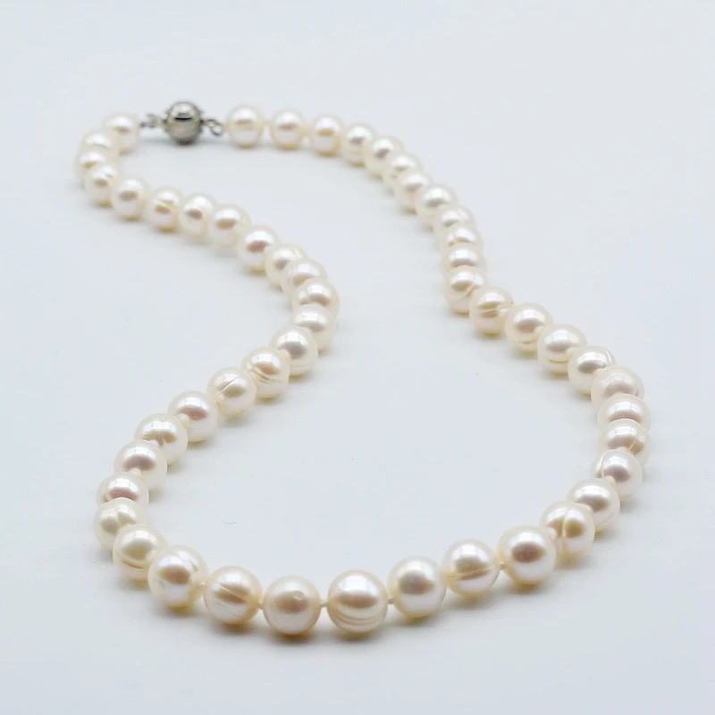 

Ожерелье женское круглое с пресноводным жемчугом диаметром 7 мм