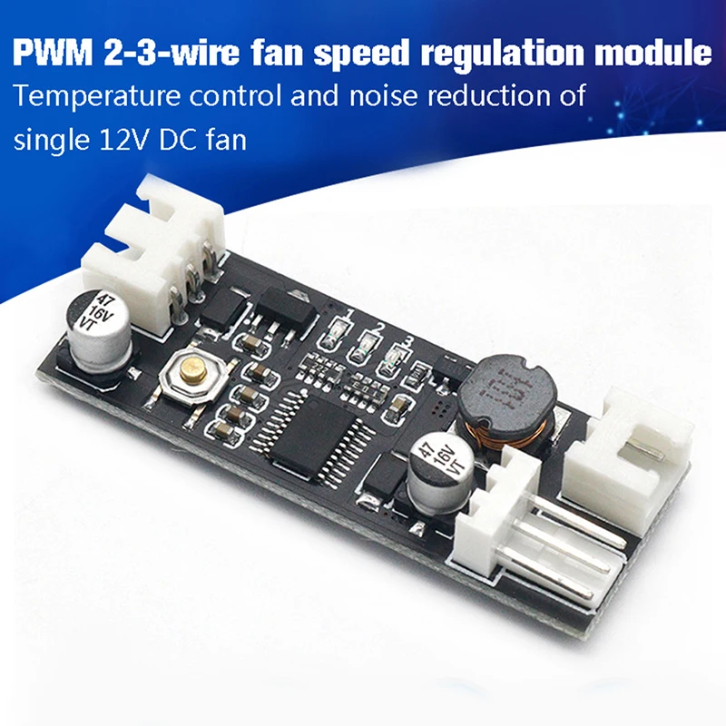 0.8A 12V PWM 2-3 Wire Fan Temperature Speed Controller Governor For PC Fan