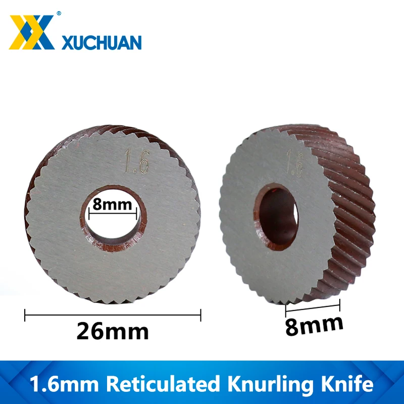 1.6mm Reticulated Knurling Knife Knurling In Lathe Gear Shaper Cutter Inner Hole Embossing Reticulated Knurling Wheel