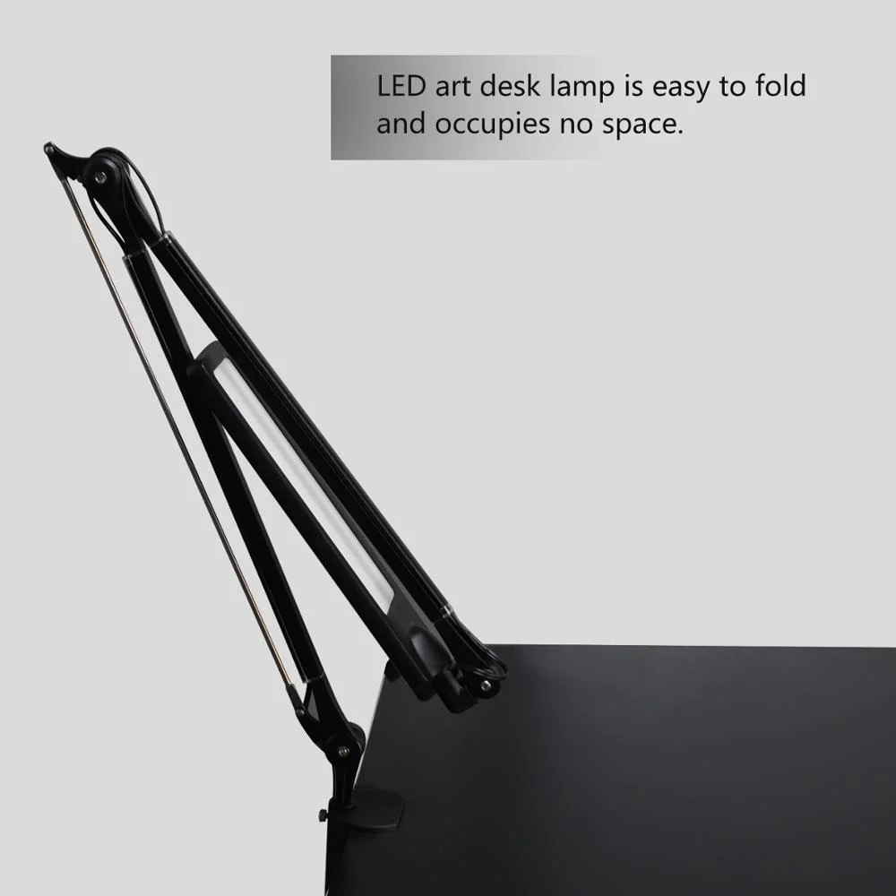 Adjustable LED Swing Arm Desk Lamp With Time-off And Dimmable Function With 4 Lighting Color Mode For Office Home Workplace