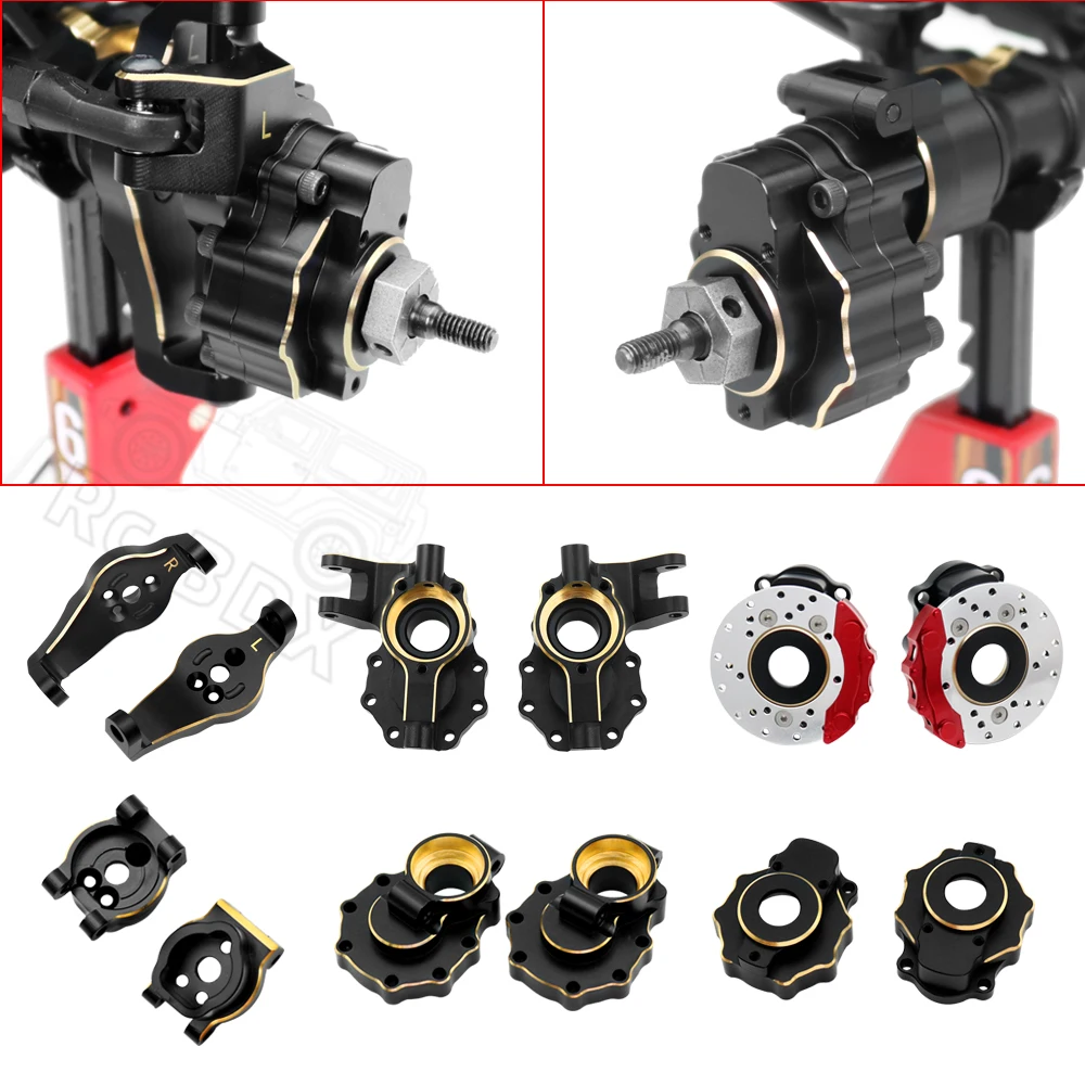 

TRX-4 Portal Axle Housing Brass Weight Upgrade Parts Black Electrophoresis for 1/10 RC Crawler Car TRX4 TRX6