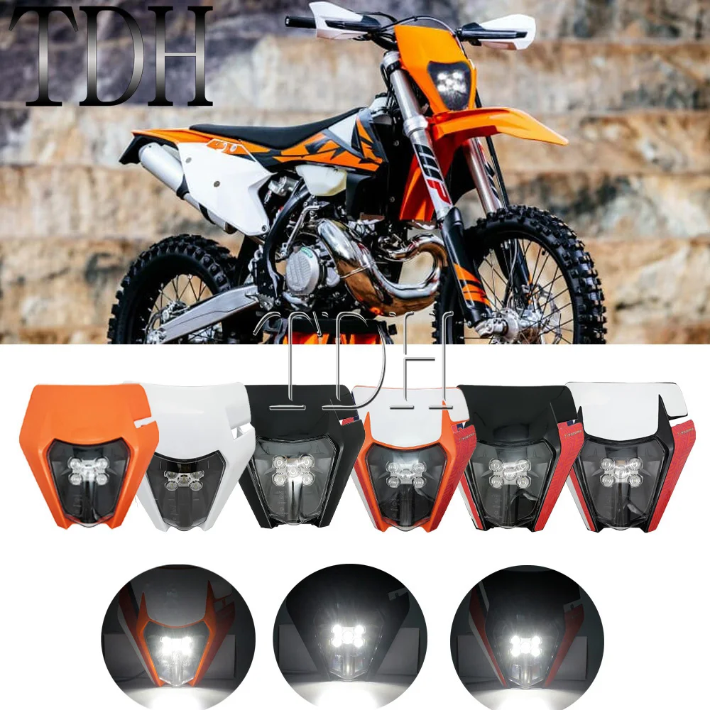 

Motocross Motorcycle LED Headlight Headlamp For 125/150/250/300/350/450/530 Six Day SX XC EXC FC FE TE TC FX Enduro Dirt Bike