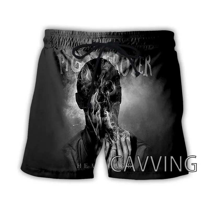 New Fashion Women/Men's 3D Print  Pig Destroyer  Band  Summer Beach Shorts  Streetwear Men Quick Dry Vacation Casual Shorts