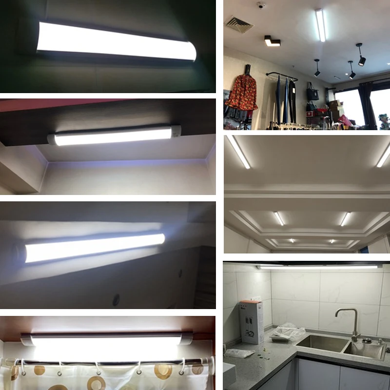 Under Cabinet Led Closet Light 10w 20w Hanging Led Strip Light Under Kitchen Furniture Tube Bar Home Bedroom Indoor Lighting