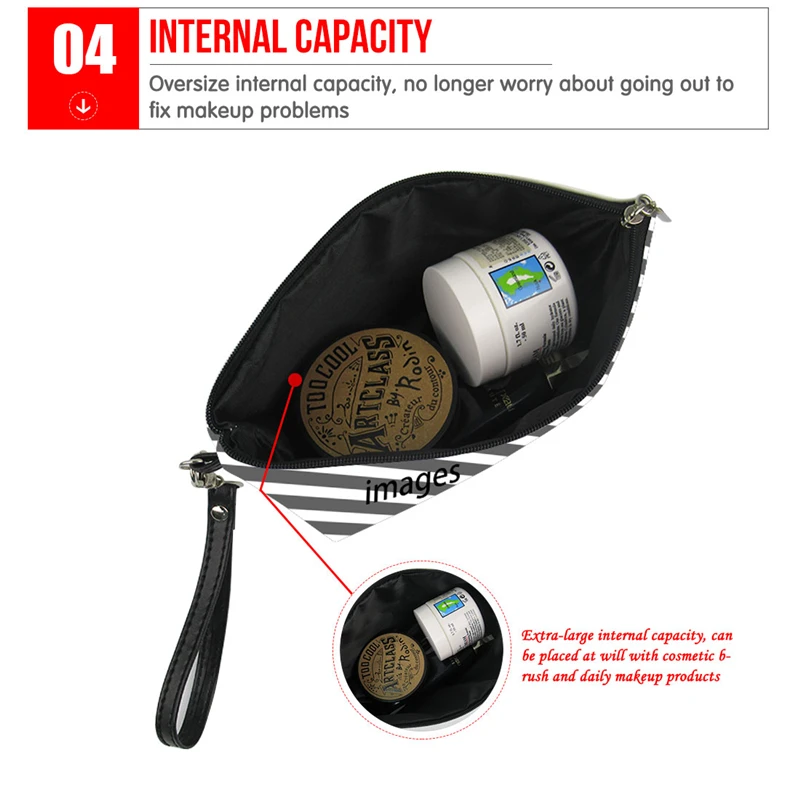 Women Newfoundland Dog Make Up Bags for Travel Organizer Toiletry Bag Ladies Portable Wash Kit Bags Females Cosmetic Bag