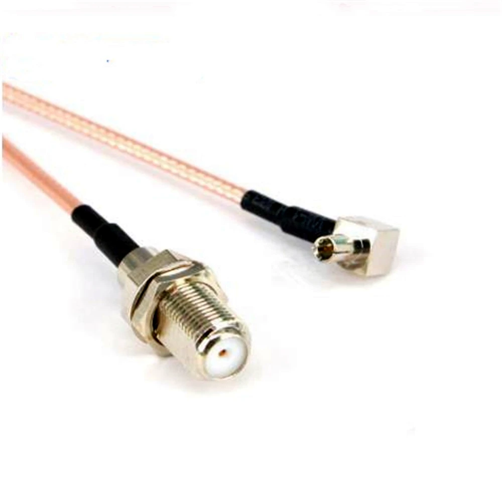 10pcs RF adapter  RF connector  F to Ts9 Cable F Female to TS9 Right angle RG316  Pigtail 15cm Cable for antenna   booster