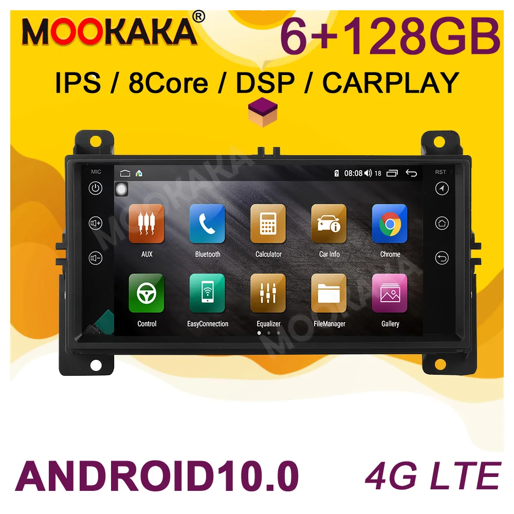 IPS Android 10.0 6+128G Car Multimedia Radio Player For Jeep Grand Cherokee 2008-2013 GPS Navi Auto Stereo Head Unit DSP Carplay