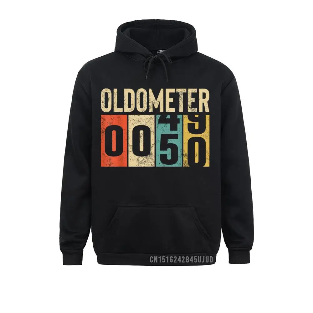 Funny 50 Years Old Oldometer 50th Birthday Odometer Pullover Sweatshirts Hoodies Long Sleeve Newest Classic Clothes Mens