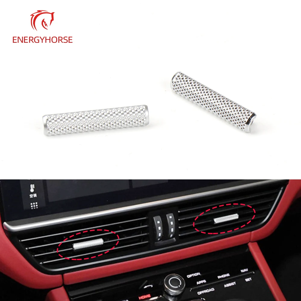 For Porsche Cayenee 17-21 Chromeplate Air conditioning Vent Toggle Piece Outlet Card Pad Clip Wind Direction Adjustment Plectrum