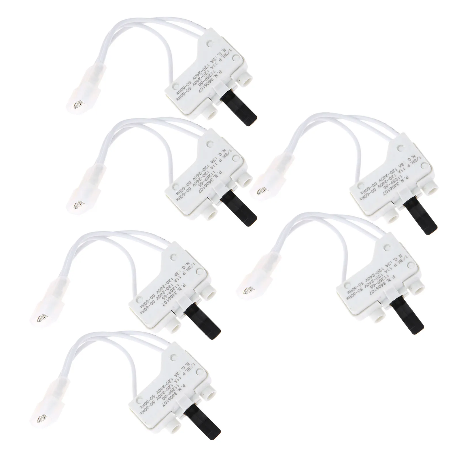 6Pcs 3406107 Dryer Door Switch for Whirlpool Kirkland Kenmore 3406105 AP3132865 3405100 3405101 3406100 3406101