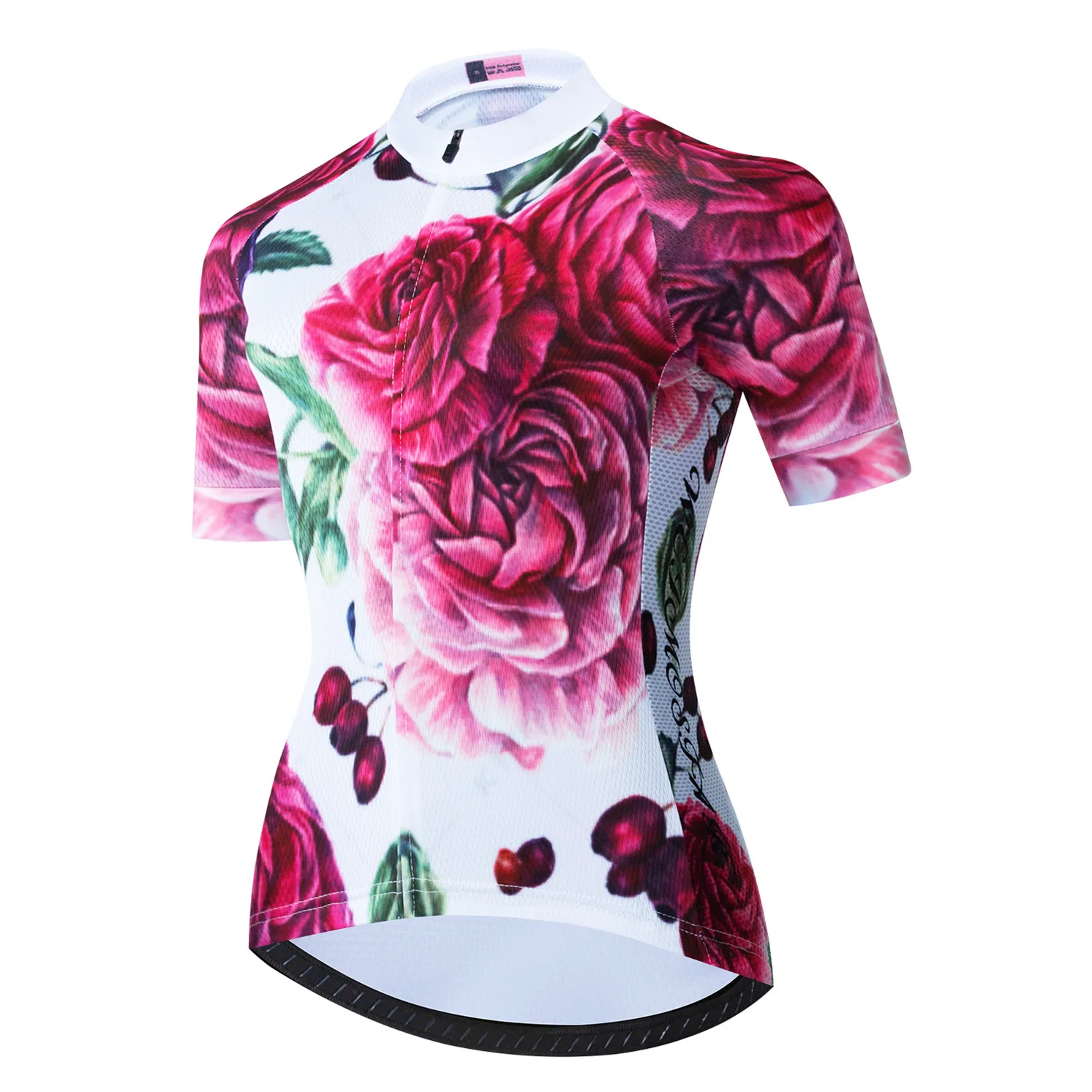 2022 Cycling Jersey Women Bike Mountain Road MTB Top Maillot Bicycle Shirt Short Racing Blouse female Clothing Flower  Red