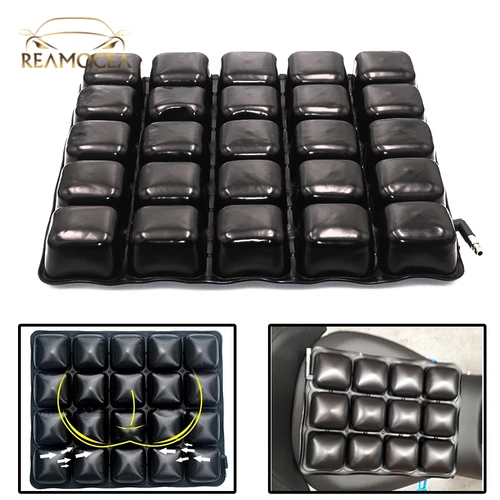 Reamocea-cojín de asiento de aire para motocicleta, asiento inflable de TPU, alivio de presión, sillín ForTouring, 38x38cm, 43x43cm