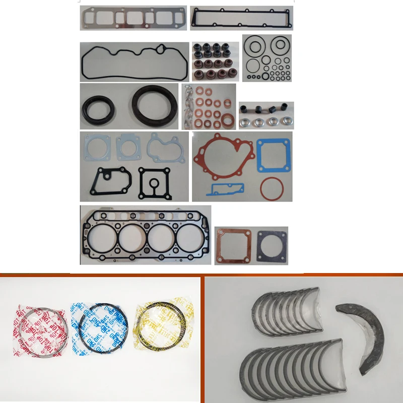 

complete overhaul full gasket set kit main crankshaft connecting bearing piston ring for Yanmar engine S4D106 4TNV106