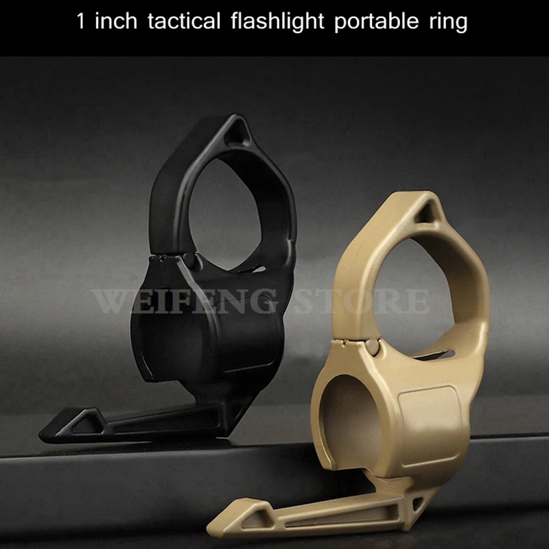 Tactical Flashlight Ring Pocket Clip Finger Ring for Switchback Flashlights Holder Paintball Hunting Accessories