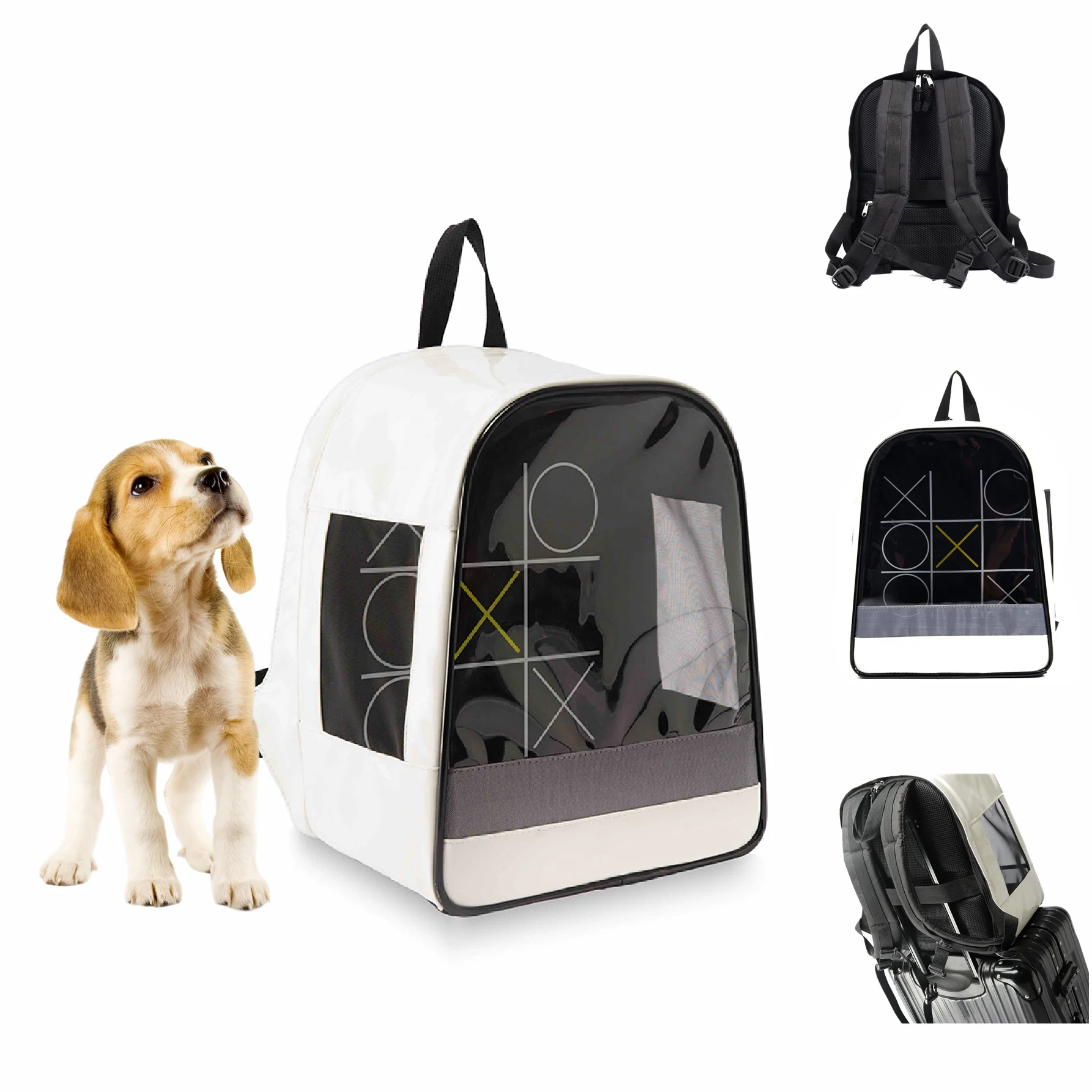 

EDENPETZ Fashion Pet Cat Backpack Out Carrying Bag Summer Transparent Breathable Shoulder Leather Space Capsule Dog Carrier