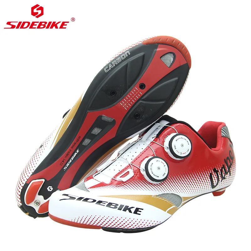 SIDEBIKE Road Cycling Shoes men Carbon Fiber Racing Bicycle Bike Shoes Breathable Self-Locking Profession Sneakers Sapatilha