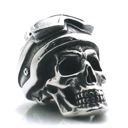 Men's 316L Stainless Steel Cool Skull Pilot Style Pendant Newest Gift