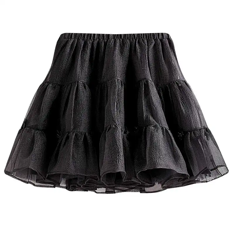 

Fashion White Black Elastic High Waist Tutu Skirt Women Jupe Femme Sweet Short Mini Skirts Women A-Line Ladies Tulle Skirt C7998